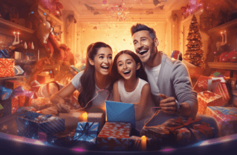 Illustration depicting the joy and convenience of online shopping