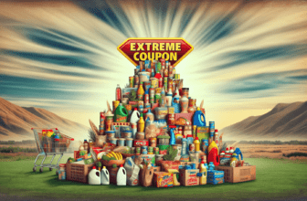 Pyramid of various grocery items with extreme coupons