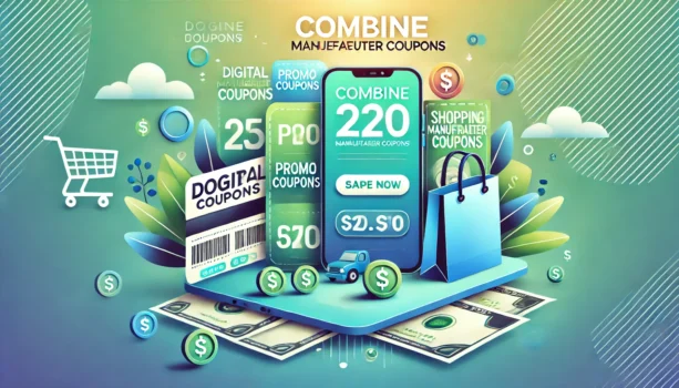 Digital coupons and savings concept illustration