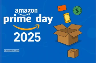 Amazon Prime Day 2025 announcement with boxes and icons.