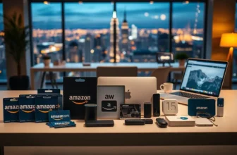 Assorted Amazon devices on a table in office.